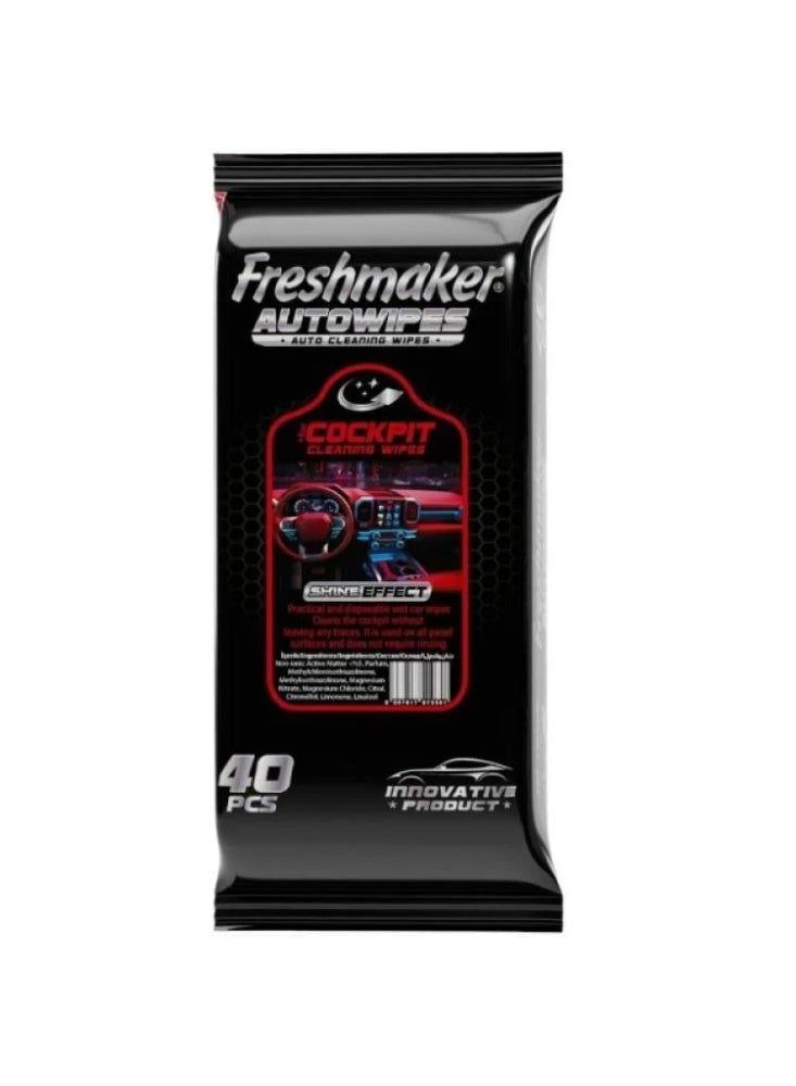 Freshmaker - Auto Cleaning Wipes for Cockpit 40PCS